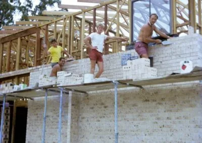Hibbard Homes Family Legacy laying two storey brick wall